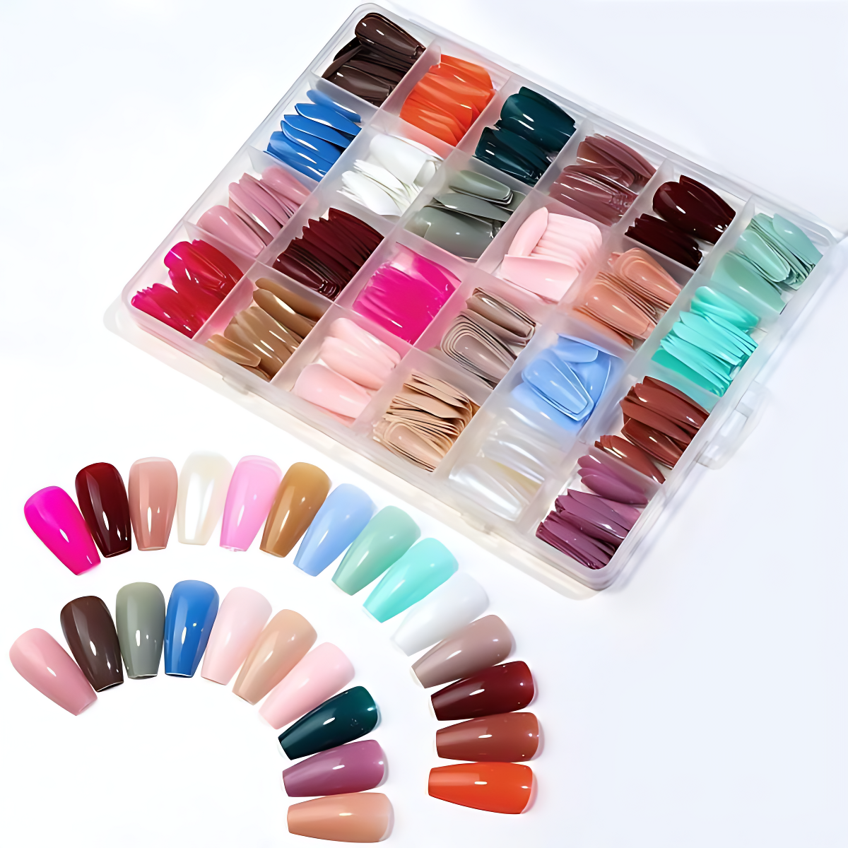 576 Pcs Artificial Nails Set – Salon-Perfect Nails Anytime! || Beautiful Variety Of Colors