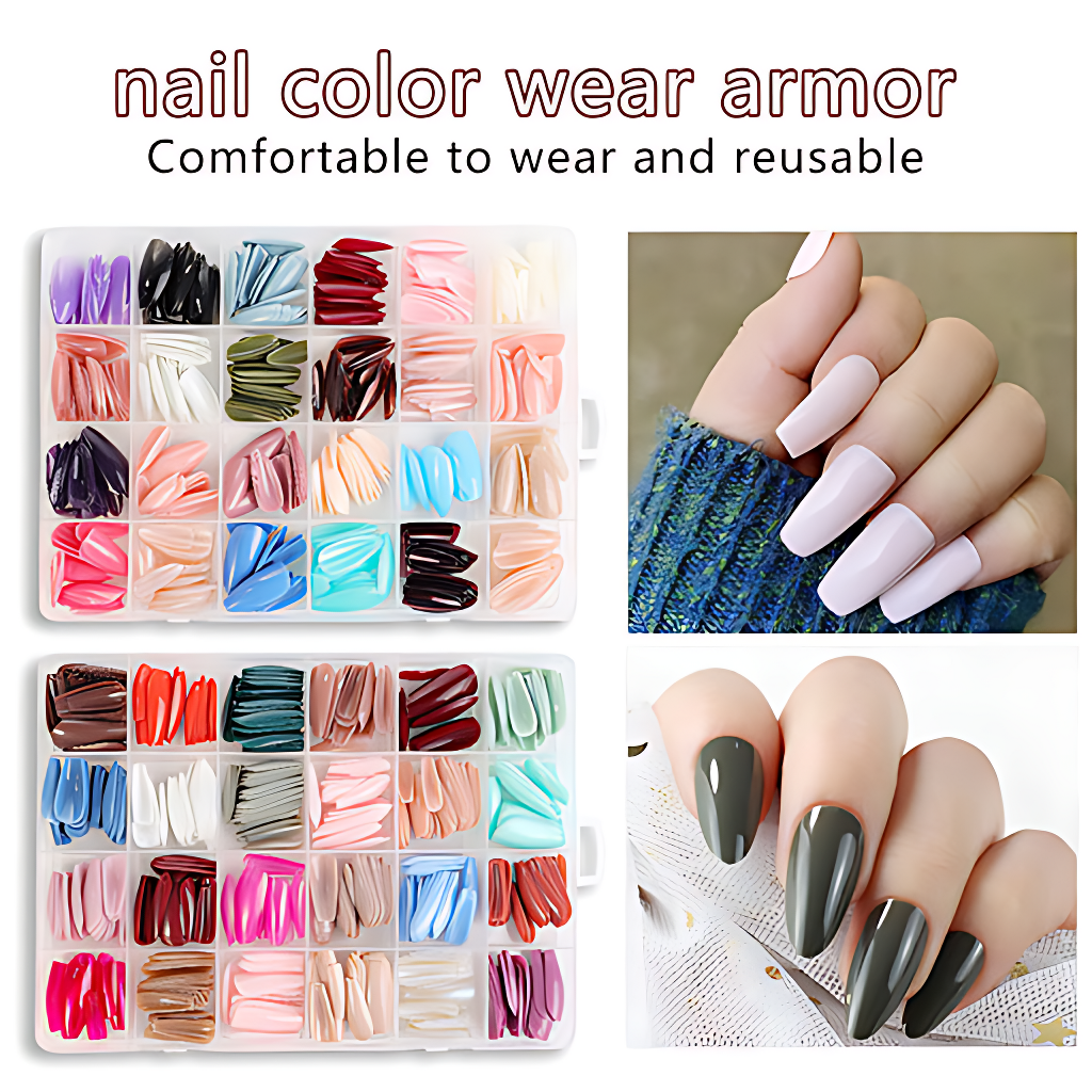 576 Pcs Artificial Nails Set – Salon-Perfect Nails Anytime! || Beautiful Variety Of Colors