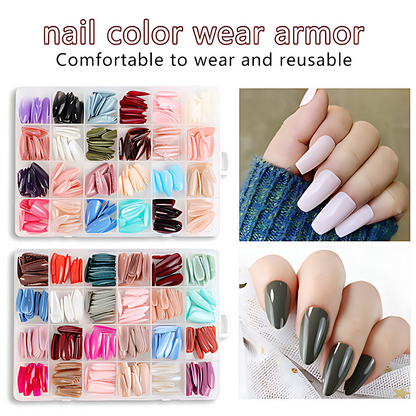 576 Pcs Artificial Nails Set – Salon-Perfect Nails Anytime! || Beautiful Variety Of Colors