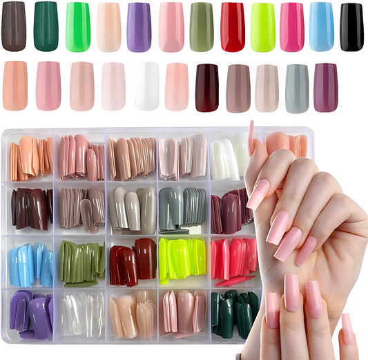 576 Pcs Artificial Nails Set – Salon-Perfect Nails Anytime! || Beautiful Variety Of Colors